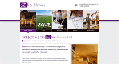 Desktop Screenshot of elite-homes.co.uk